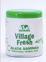 Village fresh Alata Samina | Black African soap - 500g (Pack of 2)