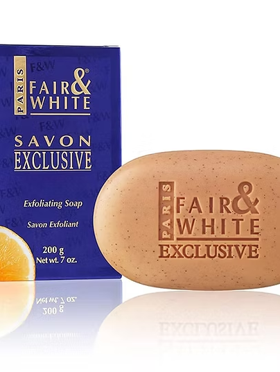 Fair and White Exclusive Exfoliating Soap - Skin Brightening Bar - 200g