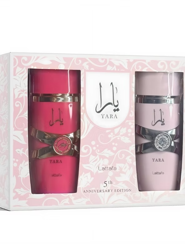 Lattafa 2 Piece Gift Set (Yara EDP 3.4 Fl Oz + Yara Candy EDP 3.4 Fl Oz)