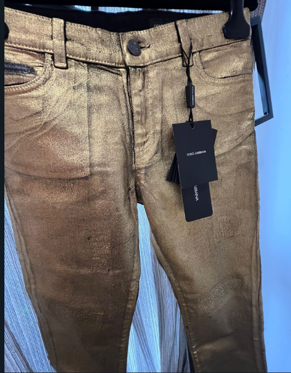 Pretty Gold Dolce & Gabbana Girls Jeans
