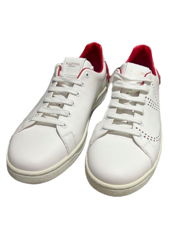 VALENTINO GARAVANI BACKNET LEATHER TRAINERS